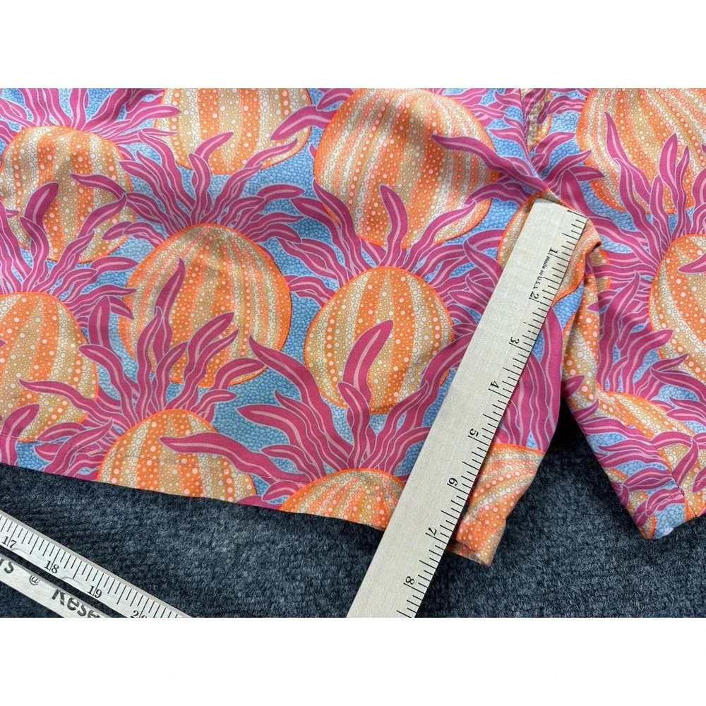 Vineyard Vines Mens Swim Trunks Shorts Medium Colorful Orange Pink Graphic Ocean